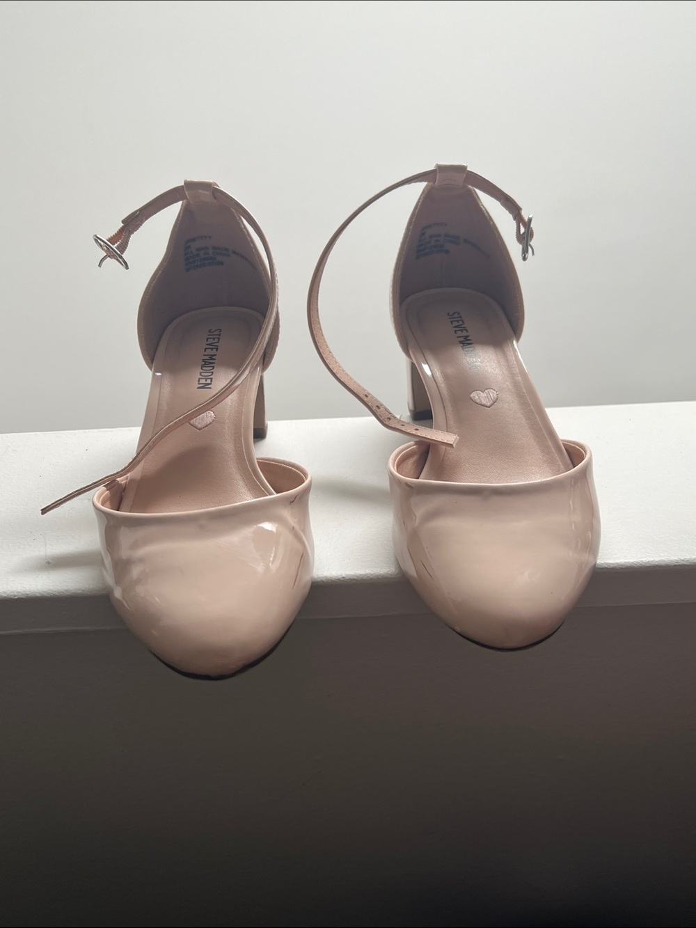 Steve Madden Blush Patent Ankle-Strap Pumps